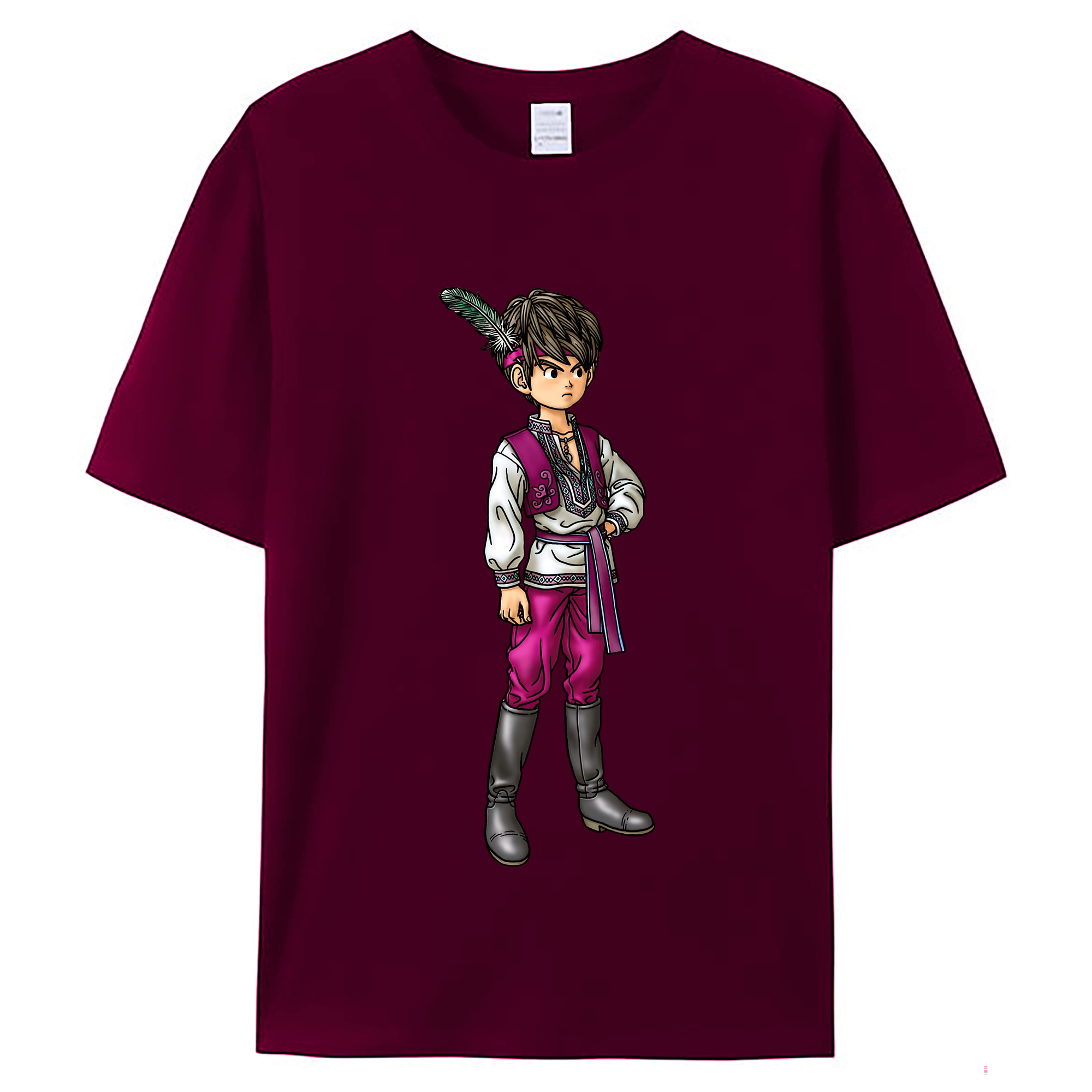 （画像用） ドラゴンクエスト Doragon Kuesuto Dragon Quest レディースカジュアルプリントTシャツ（綿100％）